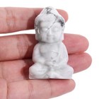 Crystal Stone Baby Buddha Crystal Figurine 2 Inches Hand Carved Statue Pocket   