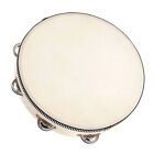 10  Tambourine Wood Hand Held Tamborine Drum Round Percussion For Church Z5s0