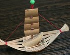 7  Sail Boat Wood Ship Clipper Schooner Small Wood Bamboo Model Art Wooden Craft