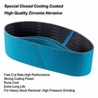 Satc 6  X 48  Premium Blue Zirconia Sanding Belts  3 Pack  36  60  120 Grits New