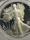 1987-s American Silver Eagle Dollar Pr69dcam Pcgs Proof 69 Deep Cameo