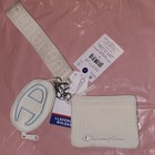 Nwt Champion Keychain Pouches Set Cream Card Holder Wristlet Lanyard Coin Pouch