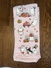 Isaac Mizrahi Halloween Dish Tea Towels Set 3 Ghost Pumpkin Pink All Cotton Nwot