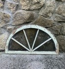 Antique Vtg 5 Lite Distressed Sunburst Arched Window Sash Old