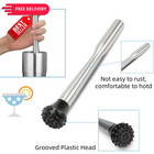 Legerm Muddler For Cocktails Stainless Steel  Muddlers Pestle 30cm  Silver