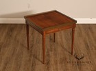 Title  Baker Furniture Louis Xvi Style Mahogany Brass Gallery Side Table