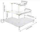 3 Tier Acrylic Display Riser  Display Stand For Amiibo Funko Pop Figures  Cor   