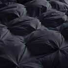 Goose Down Feather 3d Pinch Pleated Comforter Cotton Black  cal  King108 X 98 