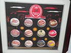Dr Pepper 125th Anniversary Matted framed Bottle Cap Picture 31  X 28  2010