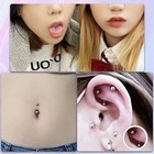 Piercing Kit Stainless Steel Piercing Jewelry With 14g   16g Needles 154-pack