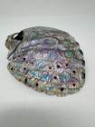 Vtg Zuni Na Carved Inlayed Abalone Shell Peacock Signed Yancy Robert Halusewa