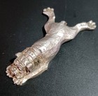 Vintage Hudson  sleepy Bulldog  Pewter Figurine By Philip Kraczkowski