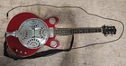 Cozart Red Acoustic-electric Resonator W  Cable  Gig Bag  Strap  And Slides