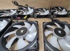 9 Corsair Ml120 Pro Rgb  Fans  2 Coarsair Comanders And 2 Rgb Hubs 