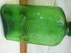 Vintage 1932 Patent Green Refrigerator Water Bottle Embossed Wishing Well Fridge