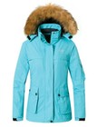 Wantdo Women s Ski Jacket Winter Fleeced Snow Coat Waterproof Fur Hooded Jackets