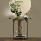 Vintage Chinese Style Console Table Bamboo Entryway Sofa Table Drawer And Shelf