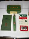 Vtg Singer Sewing Machine Bundle Instruct Manual  Motor Lubricant  Attachments  