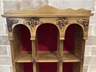 Vintage Gold Wood Curio Cabinet Display Shelf Hollywood Regency Style- Japan