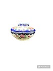 Antique Nippon Porcelain Vanity Hair Receiver Hand Painted Floral W gold Trim