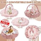 5-in-1 Convertible Baby Play Gym With 6 Toys  Tummy Time Mat For Senso   