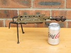 Antique 19thc Brass   Iron Extendable Fireplace Kettle Pan Trivet A f