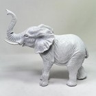 Asian Elephant Statue 6  White Resin Home Garden Decor Indoor Outdoor Good Luck