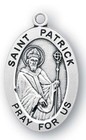 925 Sterling Silver Saint St  Patrick Pendant Medal Necklace With Chain