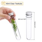 150pcs 45ml Plastic Test Tube With Screw Caps  140x25mm Tubes Aluminum Lid