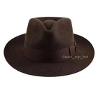 Classic Trilby Men s Wool Felt Fedora Hat Stiff Snap Brim Wide Band