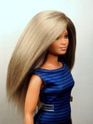 Barbie Doll Wig Size 4 Silky Straight Viscose Ooak Custom   340 Dirty Blond  1