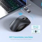 Wireless Mouse  2 4g Silent Computer Mice With Usb Receiver   Type-c Black 