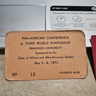 Vintage 1970 s Pan African Congress   Conference Membership Passes Black Power
