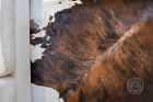 Dark Brindle Genuine Cowhide Rug - Size 6x6-7    - Top Quality