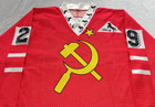 Cccp Ussr Soviet Union  29 Fjodorow Rare Vintage Blacky Hockey Jersey Size Xl