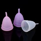 3colors 2pcs Set Reusable Anti Leakage Lady Women Menstrual Cup Feminine Hygiene