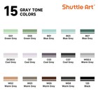 15 Colors Grey Tones Dual Tip Art Marker  Alcohol Based Marker Pens Double En   
