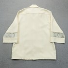 Iolani Beau Tiki Shirt Mens Large Hawaiian Wedding Lace Button Up Event Formal