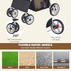 Foldable Pet Stroller Dog Cat Travel Carrier 4 Wheel Storage Basket Cup Holder
