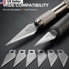 Nicpro 120 Pcs  11 Hobby Blades Refill Set  Sk-5 High Carbon  11  Silver