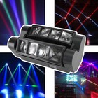     2pcs Rgbw Spider Stage Lighting 8 Led Dmx512 Moving Head Light Dj Disco