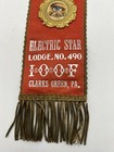 Electric Star Lodge  No  490 I o o f Clark   s Green  Pa Member Antique Flt Ribbon