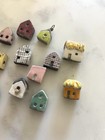 Handmade Artisan Ceramic House Beads Village Cottage Lot 14 Rustic Pottery Jewel