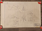 Very Rare 1955 Disneyland Twa  rocket To The Moon  Blueprints 36 X 24   Models
