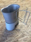 Genuine Us Military  Canteen Cup Stainless And Stove   Stand Combo Excellent