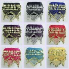 Belly Dance Costume Hip Scarf Tribal Triangle Hip Belt Skirt Velvet   Gold Coins