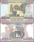 Philippines 2000 Piso  1998  P-189a  Unc  Commemorative  Album W  Coa