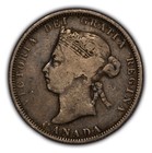 1883 25c Canada Silver Twenty-five Cents  1728 Oz Asw - Km 5 - Sku-f3658