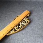 Vintage Distressed Solid Brass Ornate Kitchen Trivet Mcm