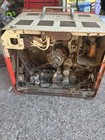 Admiral Vintage Portable Crt Television Set Red white With Carry Handle